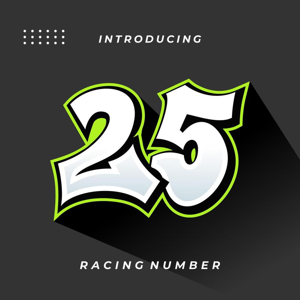 Premium Decal Racing Number Template vector