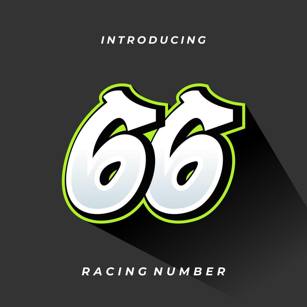 Premium Decal Racing Number Template vector