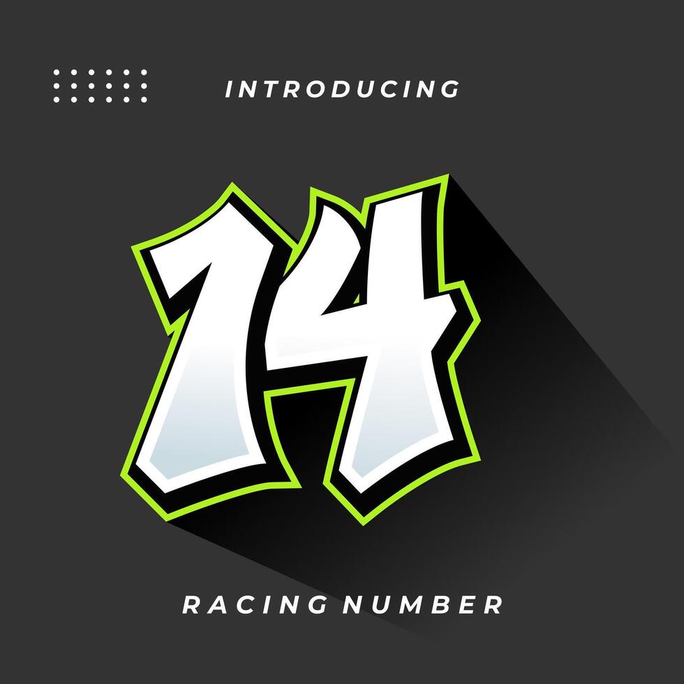 Premium Decal Racing Number Template vector