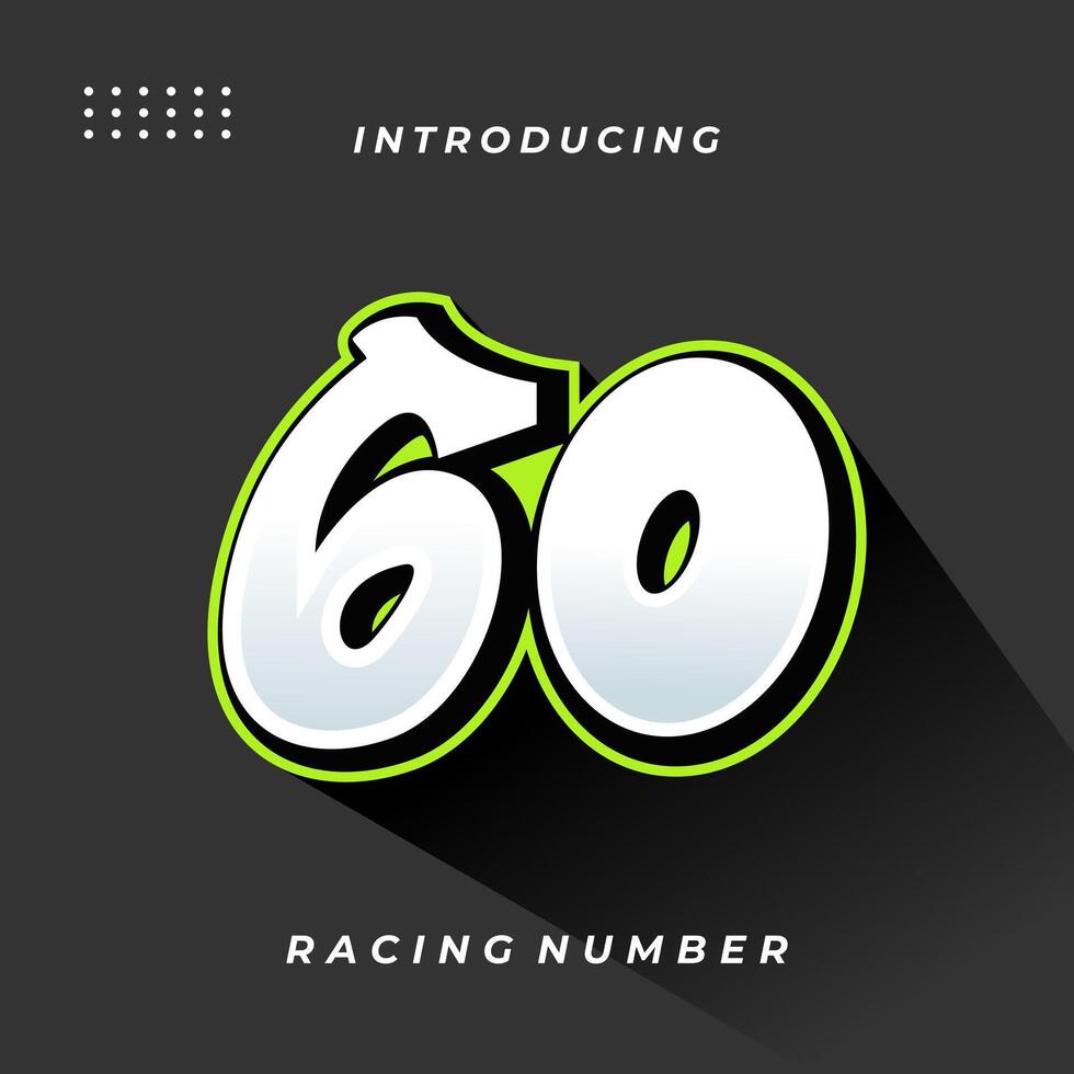 Premium Decal Racing Number Template vector