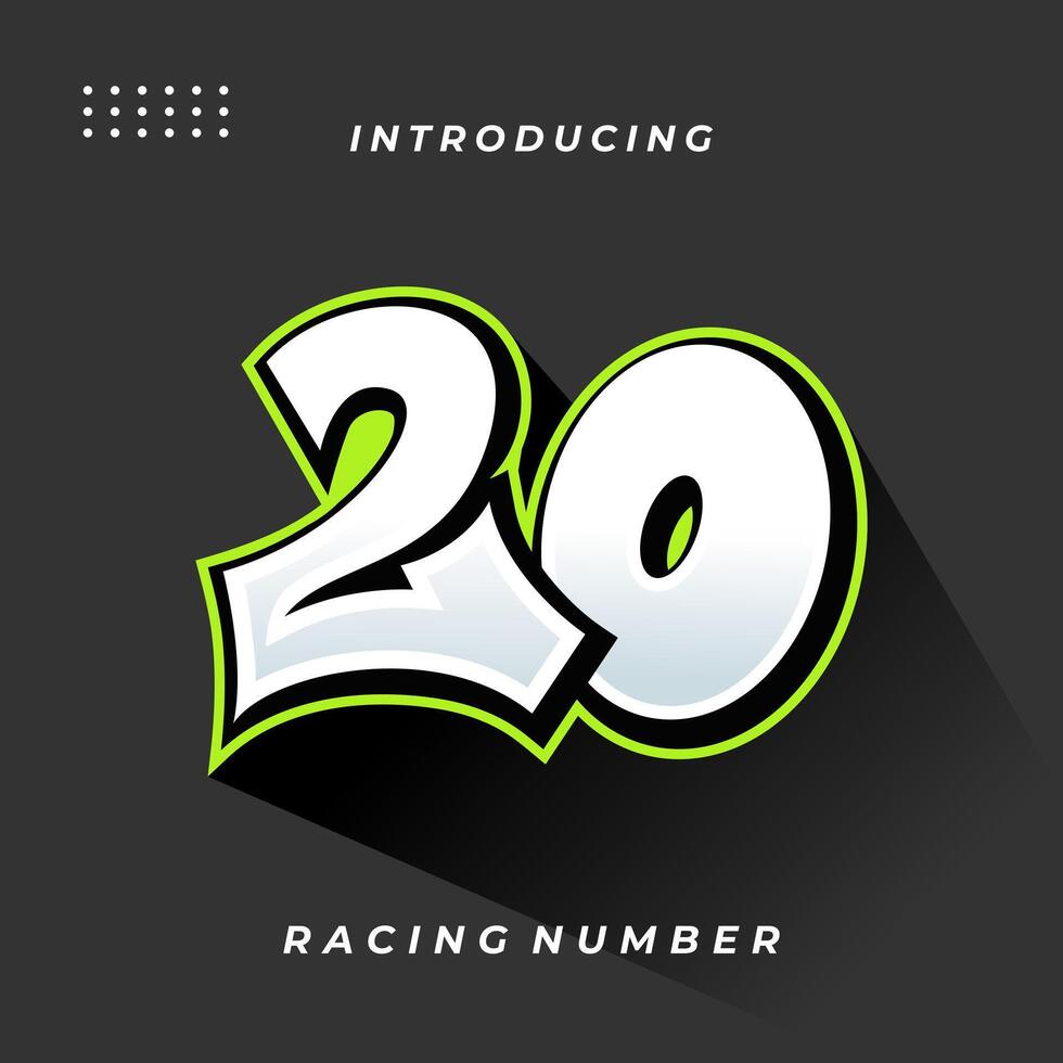 Premium Decal Racing Number Template vector