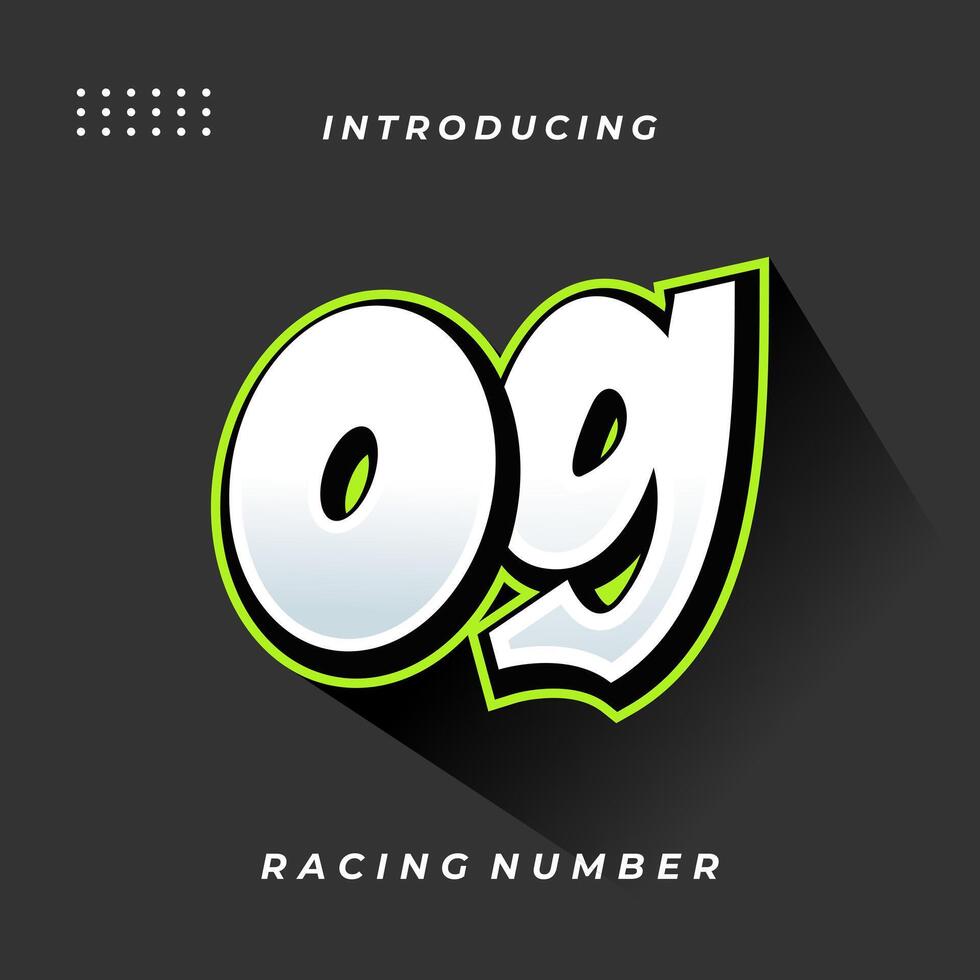 Premium Racing Number Template vector
