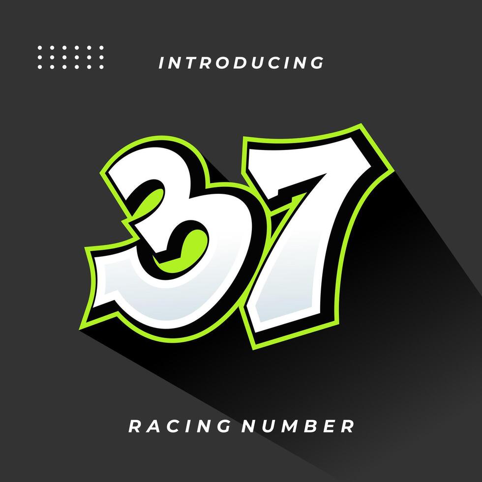 Premium Decal Racing Number Template vector