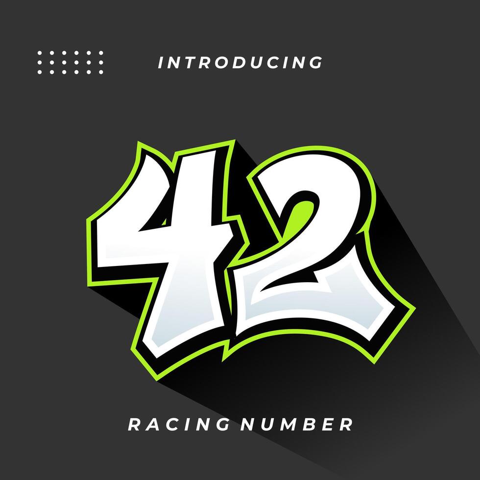 Premium Decal Racing Number Template vector