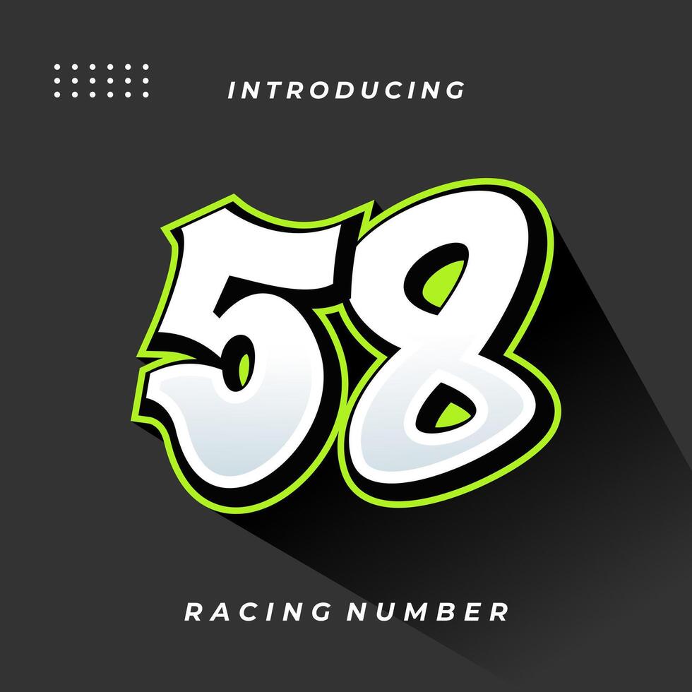 Premium Decal Racing Number Template vector