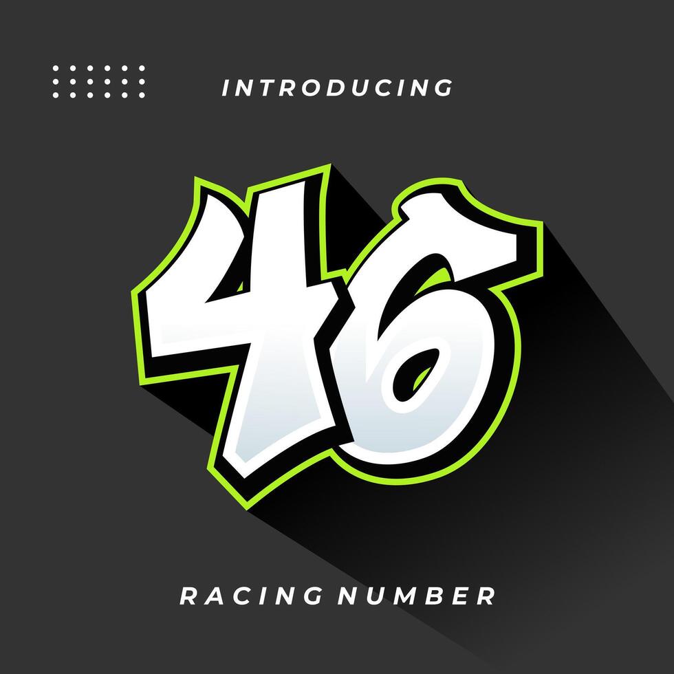 Premium Decal Racing Number Template vector