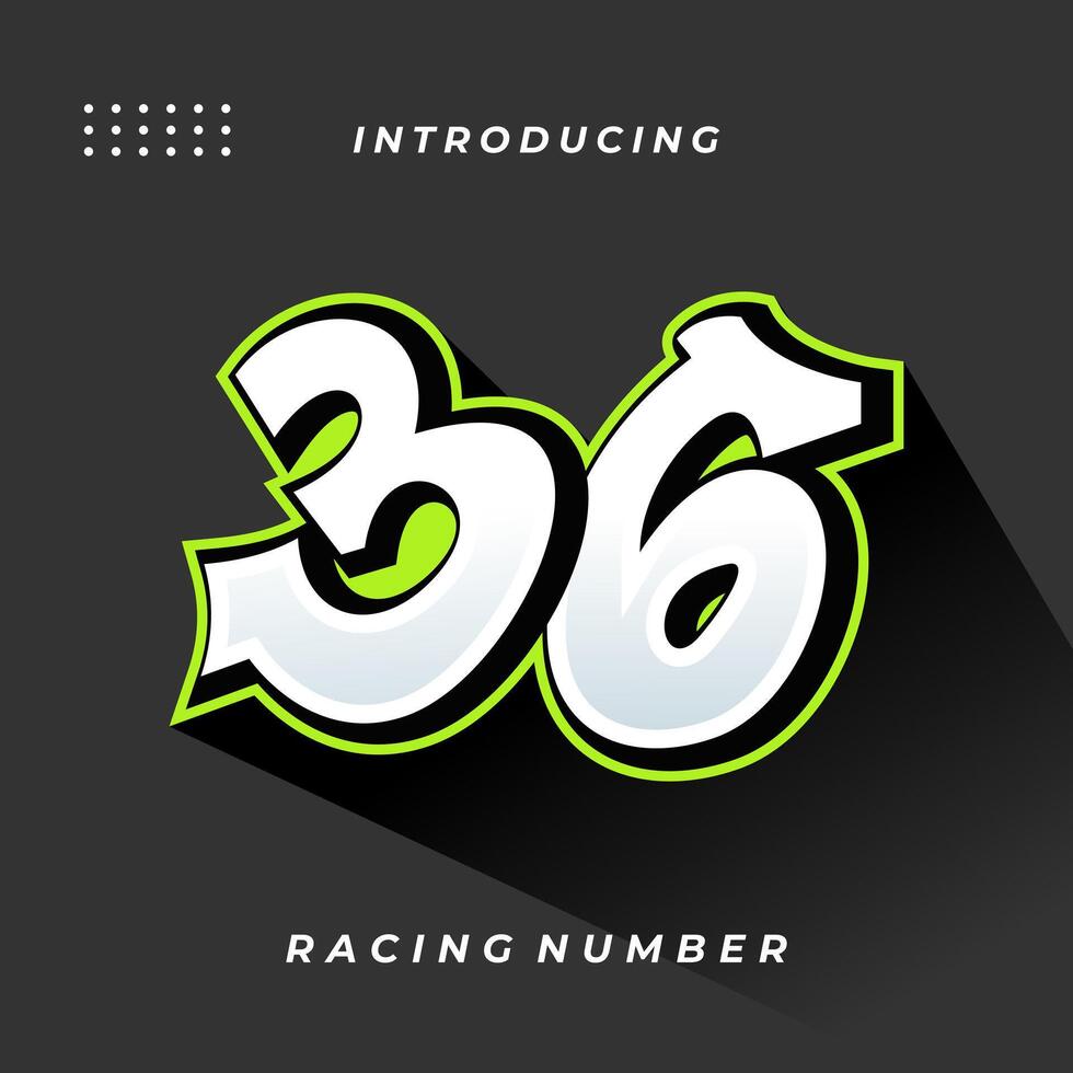 Premium Decal Racing Number Template vector