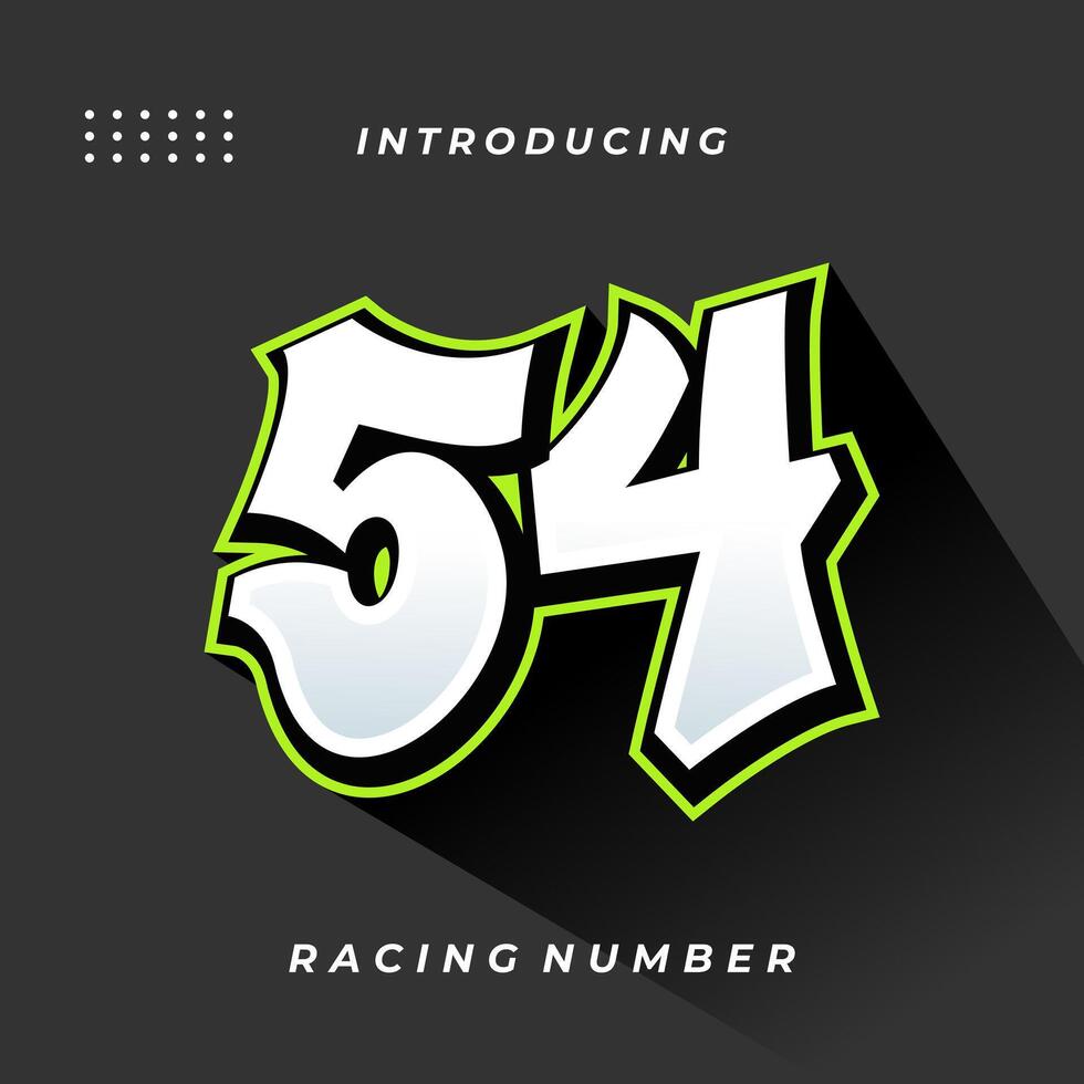 Premium Decal Racing Number Template vector
