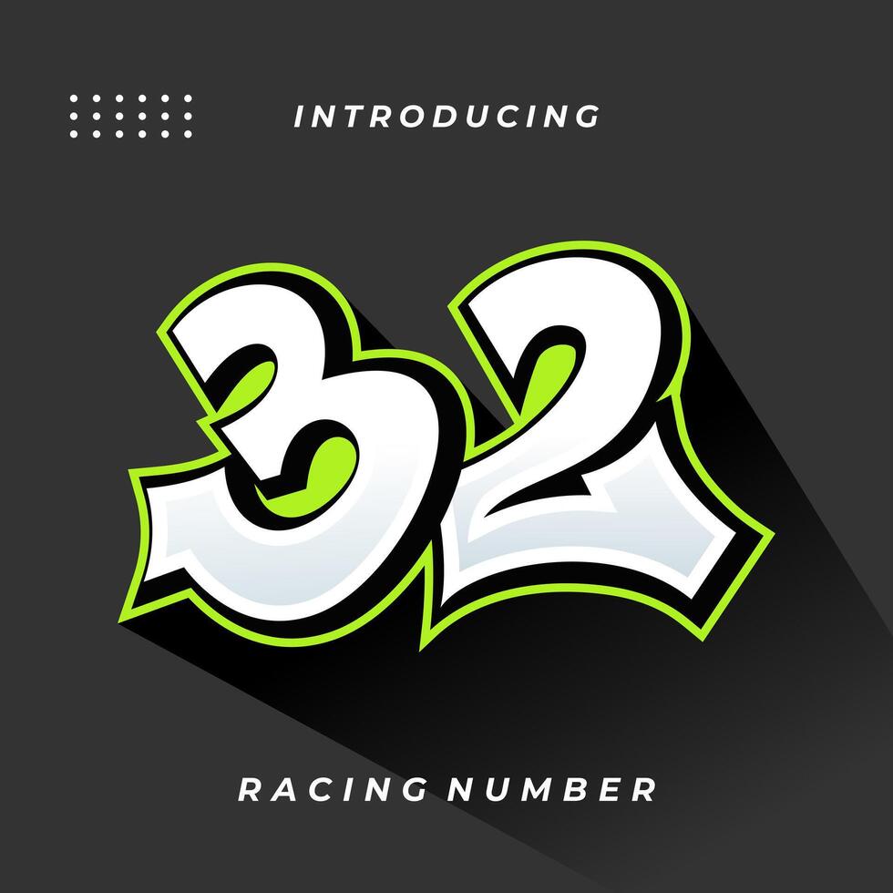 Premium Decal Racing Number Template vector