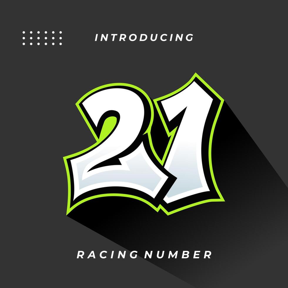 Premium Decal Racing Number Template vector