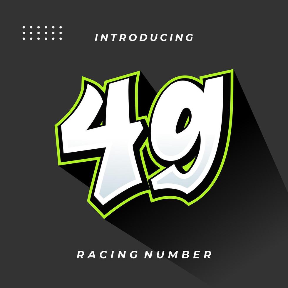 Premium Decal Racing Number Template vector