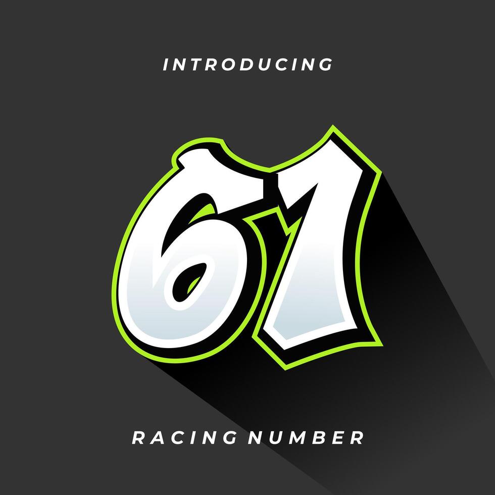 Premium Decal Racing Number Template vector