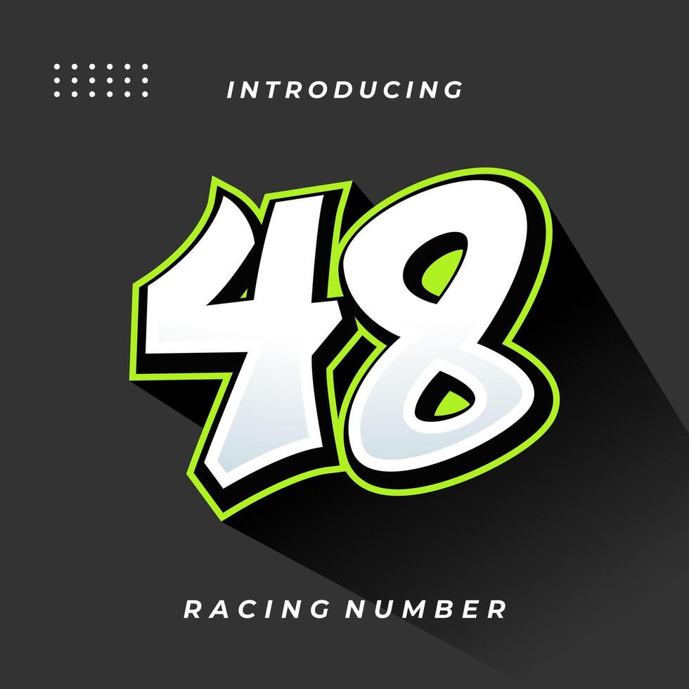 Premium Decal Racing Number Template vector