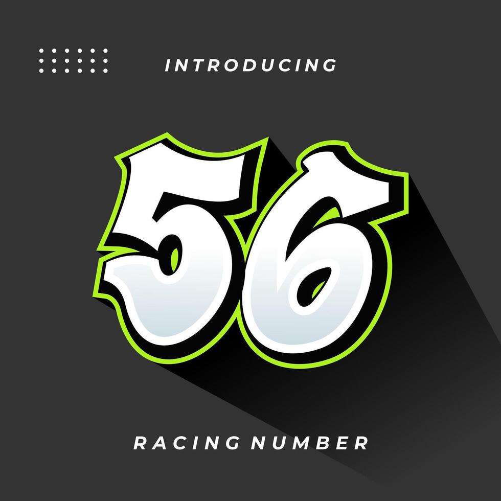 Premium Decal Racing Number Template vector