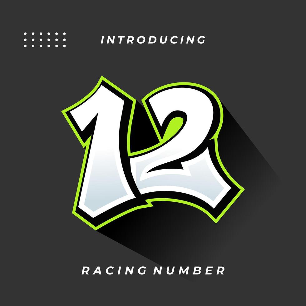 Premium Decal Racing Number Template vector