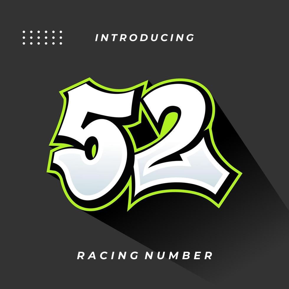 Premium Decal Racing Number Template vector