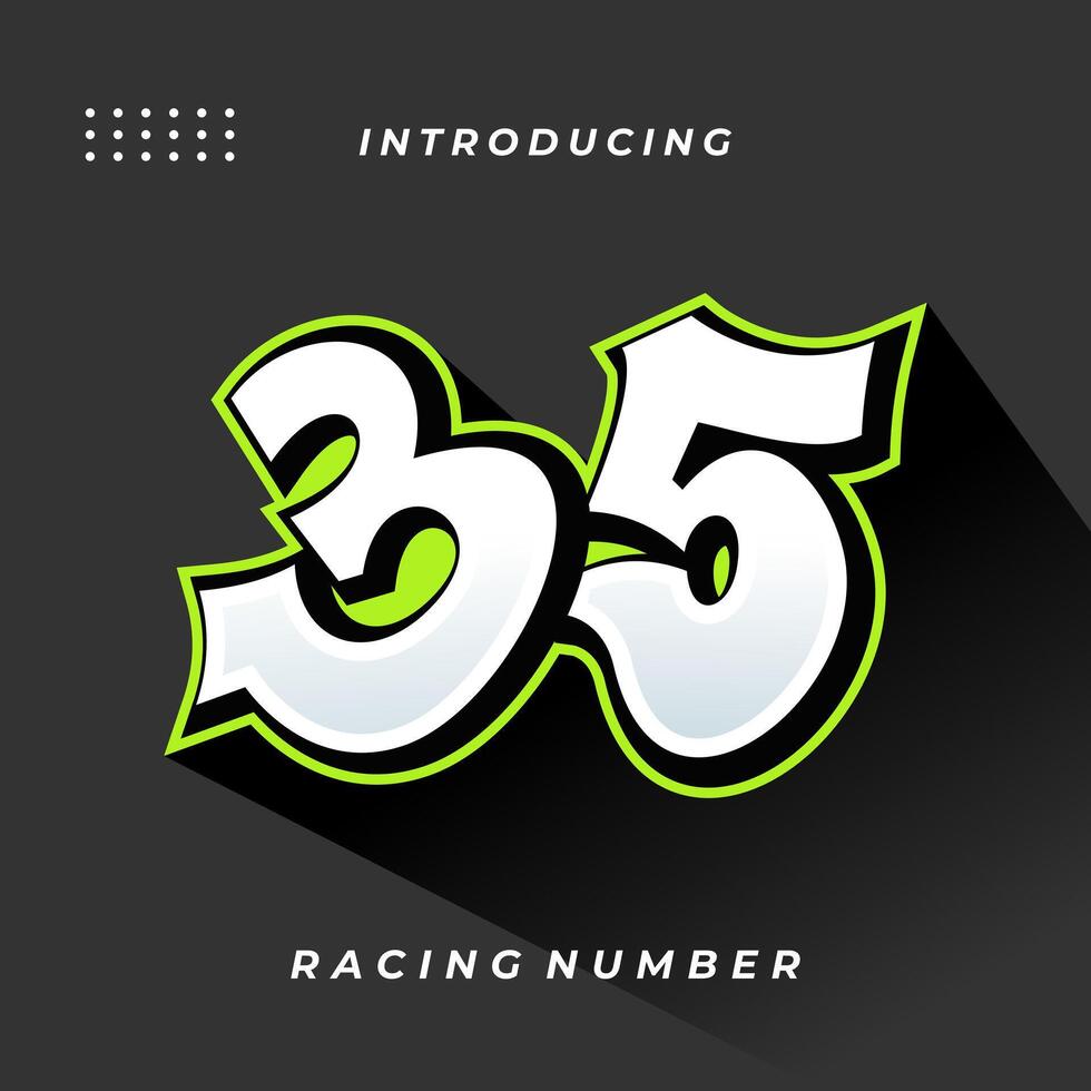 Premium Decal Racing Number Template vector