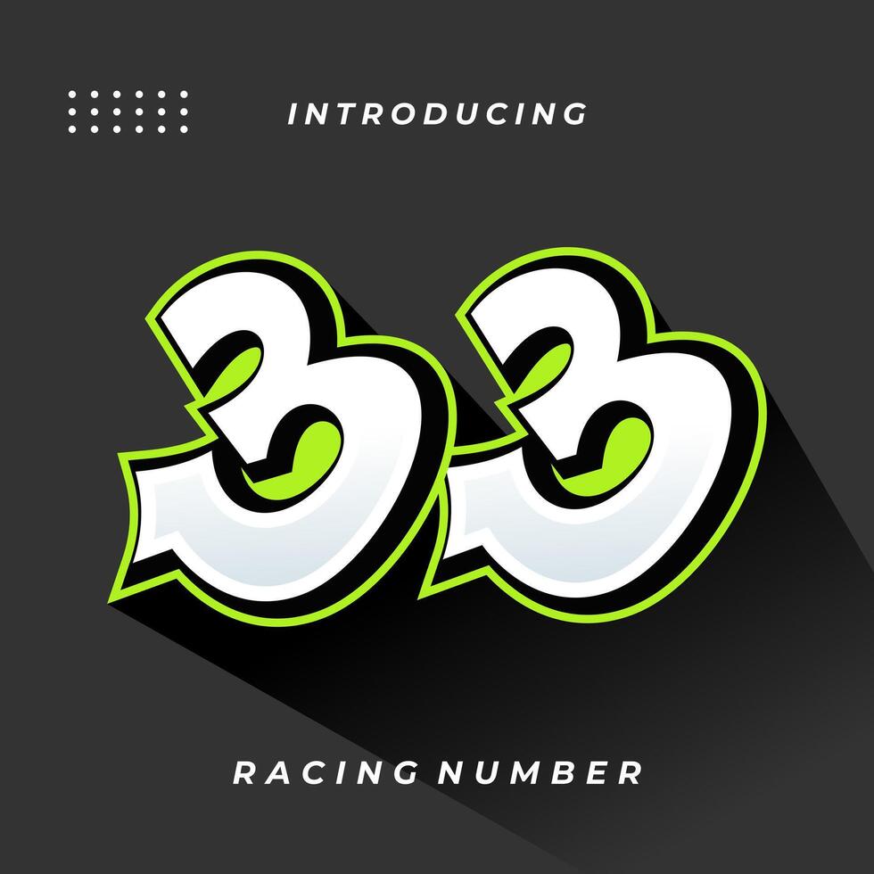 Premium Decal Racing Number Template vector