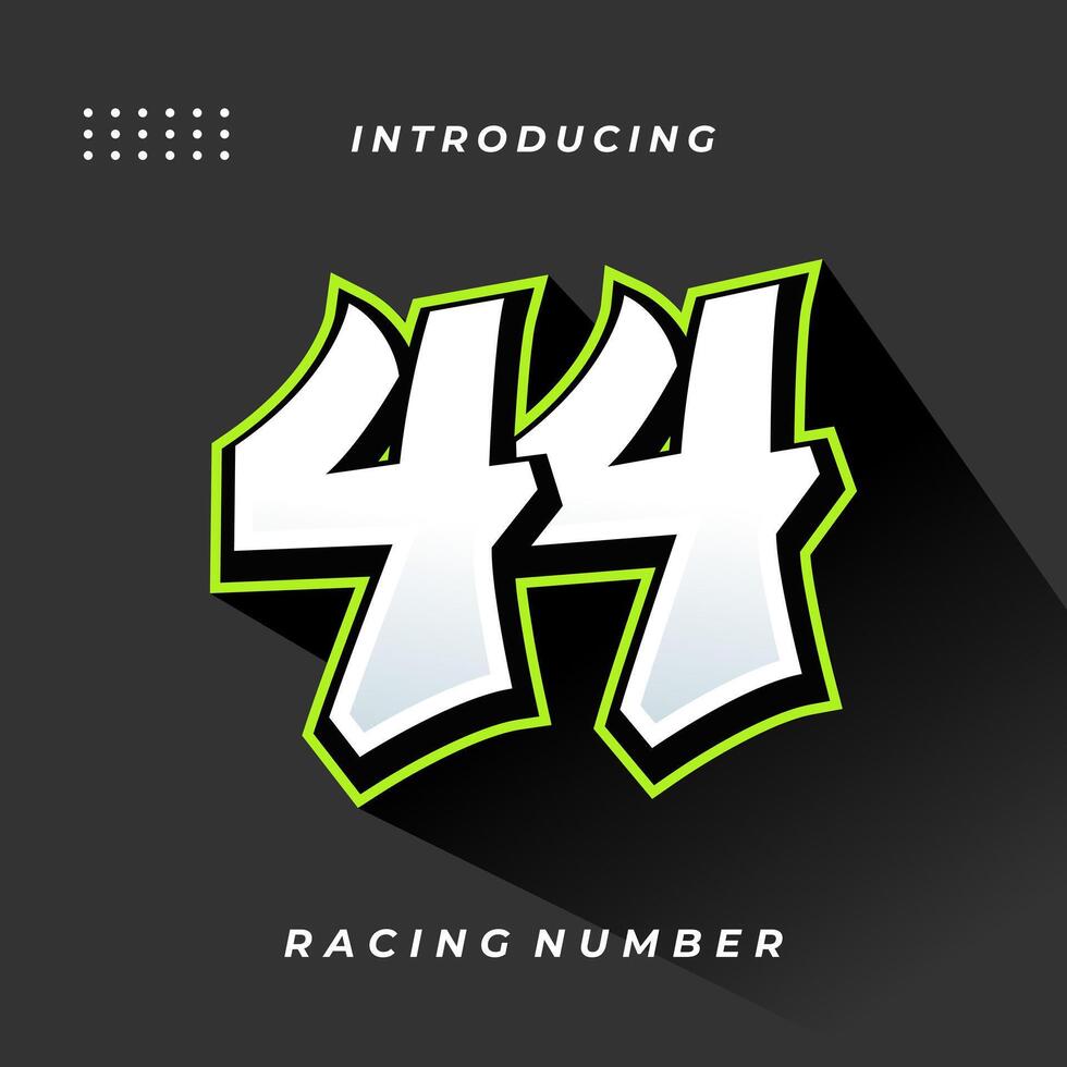 Premium Decal Racing Number Template vector