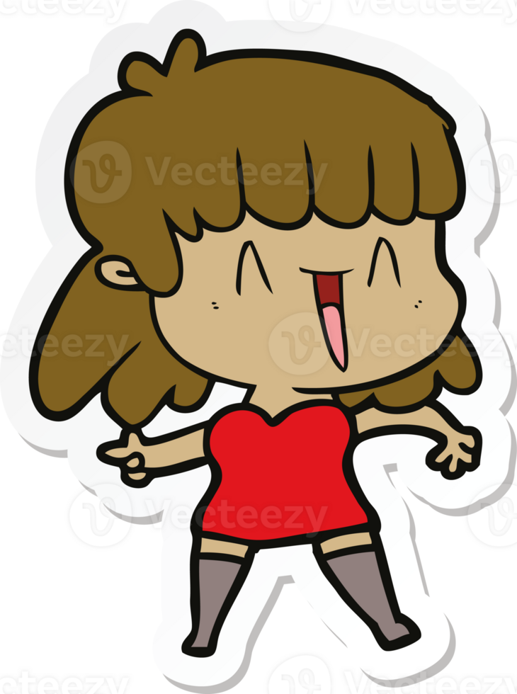 sticker of a cartoon woman png