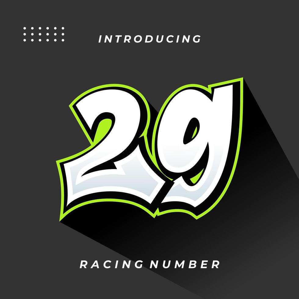 Premium Decal Racing Number Template vector