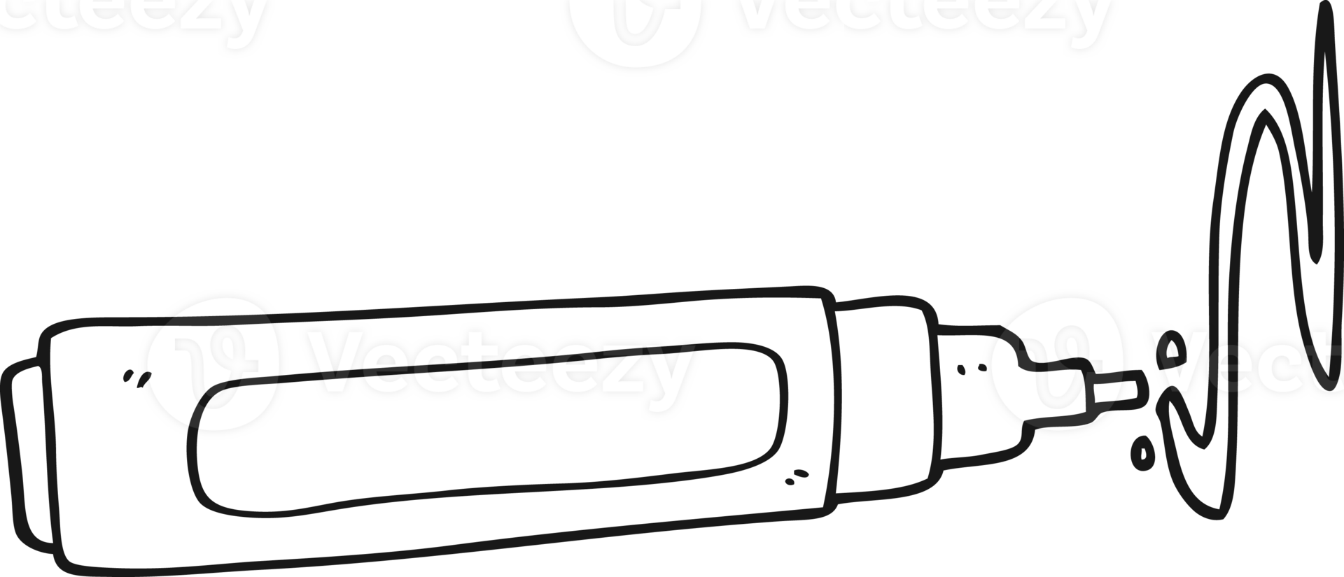 hand drawn black and white cartoon pen png