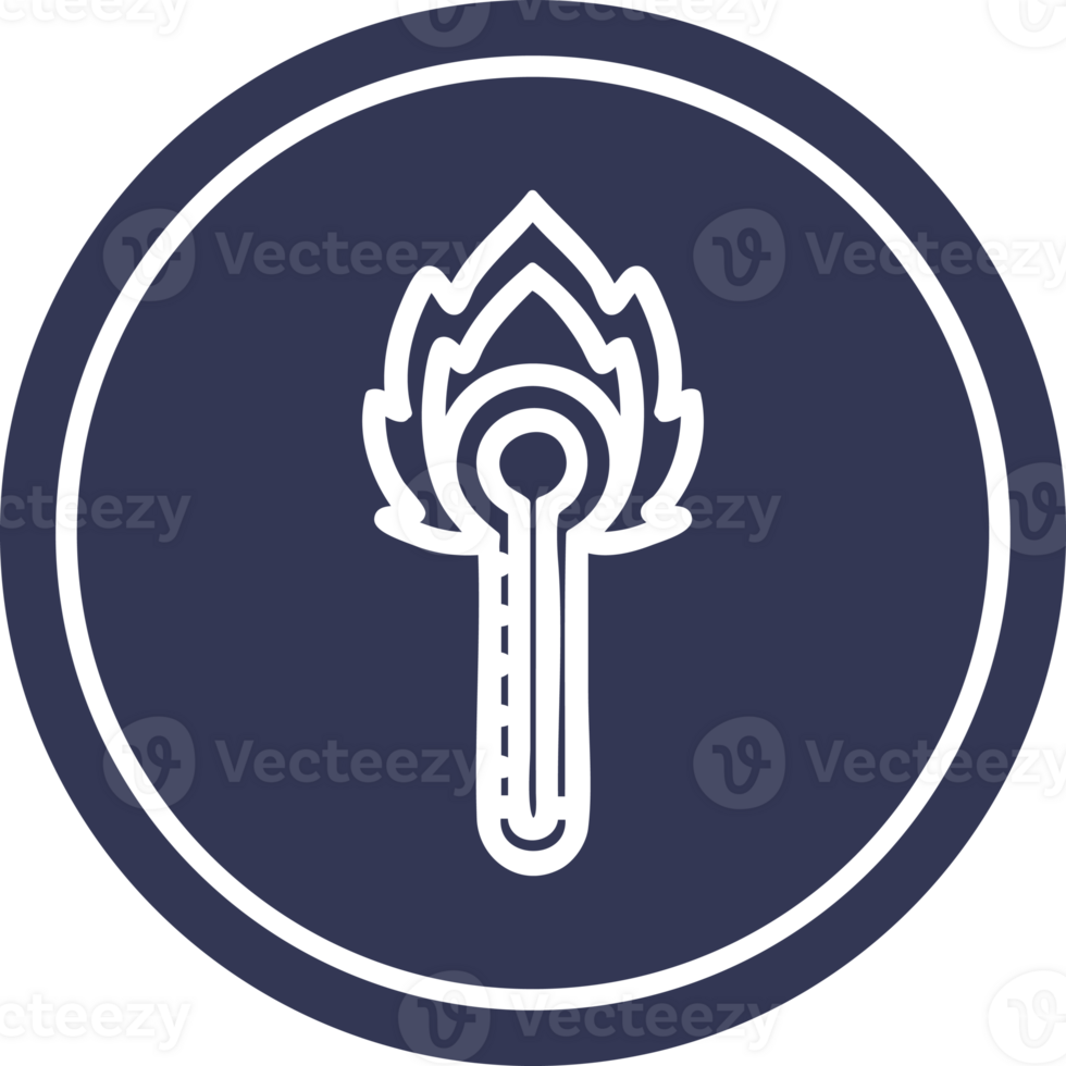 flaming thermometer circular icon symbol png