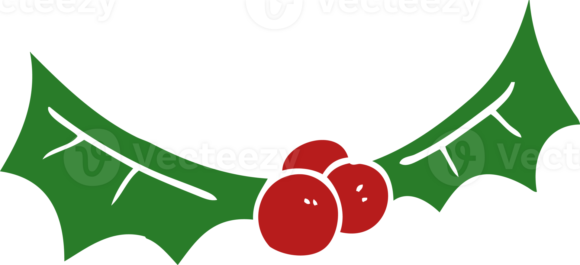 cartoon doodle holly twig png