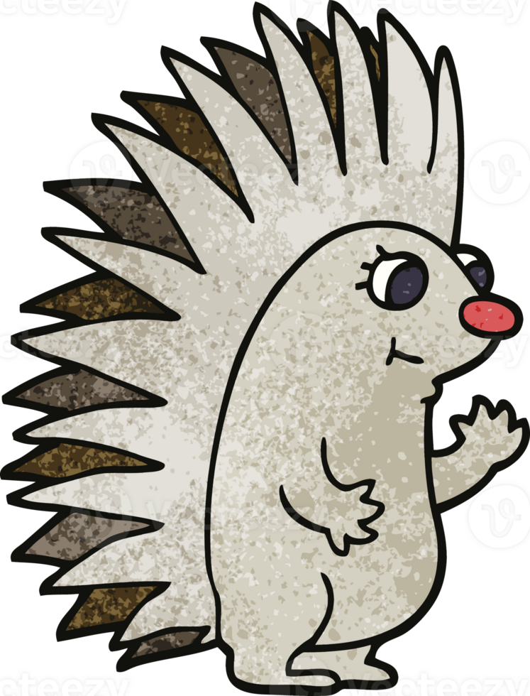 cartoon doodle spiky hedgehog png