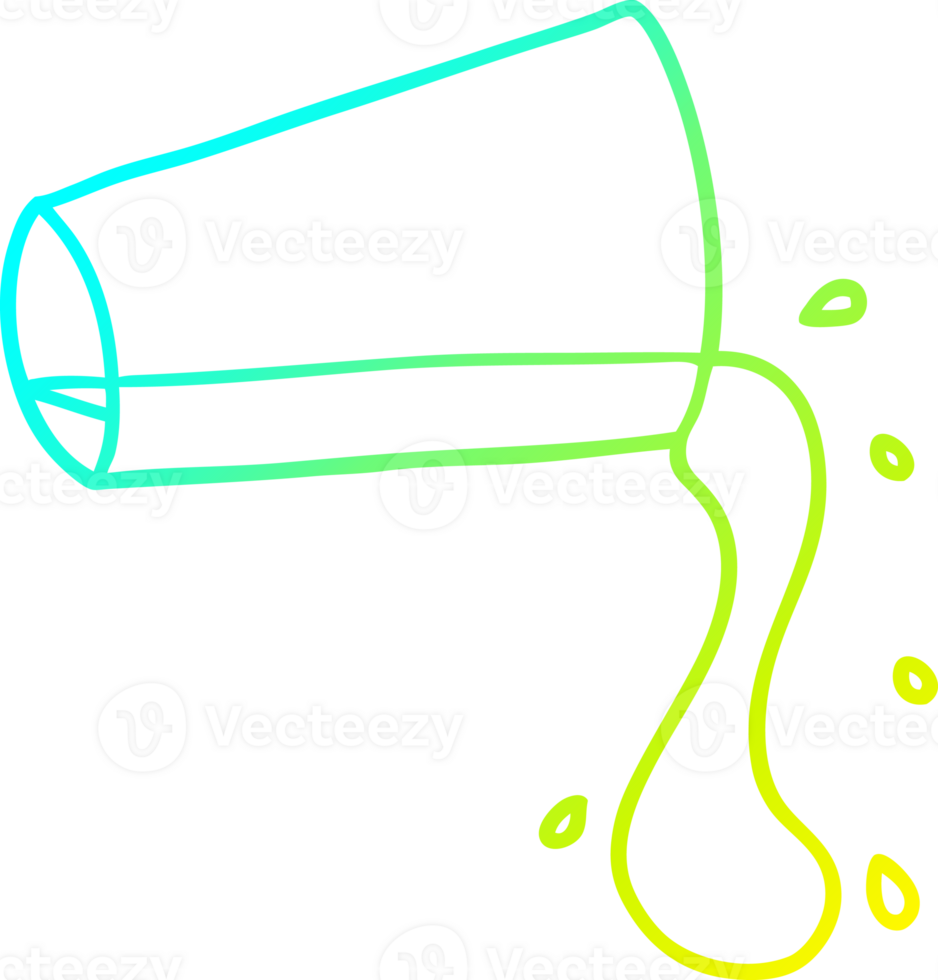 cold gradient line drawing of a cartoon cool drink of water png