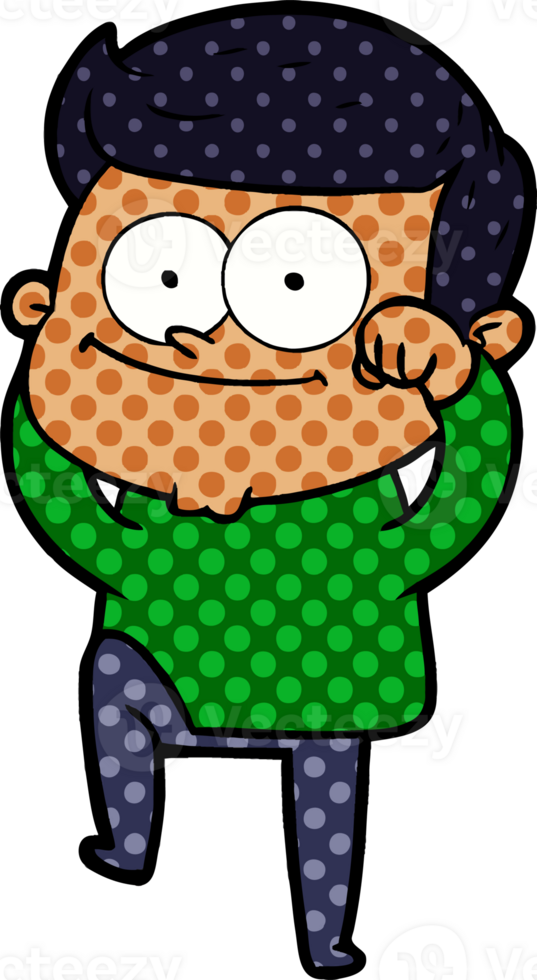 cartoon happy man png