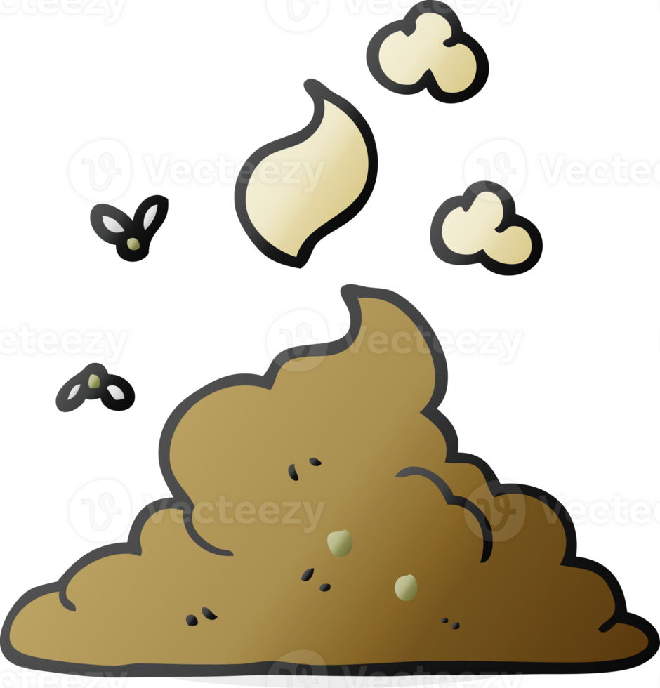 hand drawn cartoon steaming pile of poop png