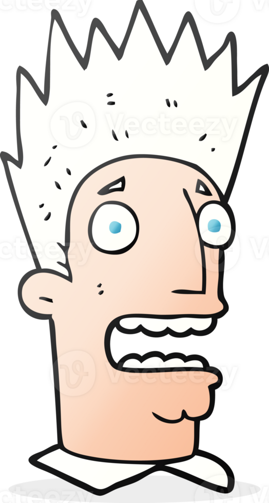 hand drawn cartoon shocked man png