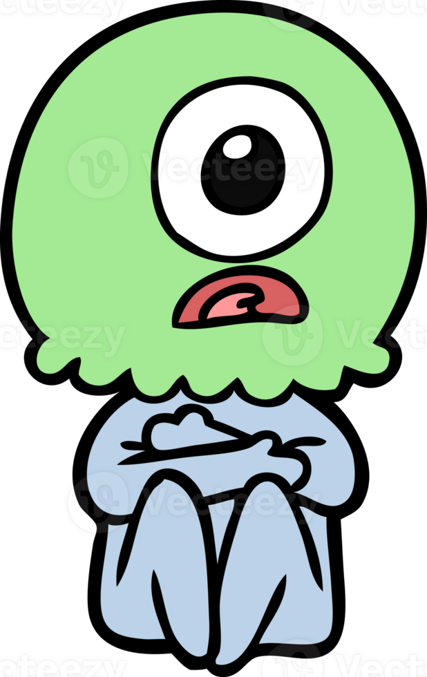 cartoon cyclops alien spaceman png