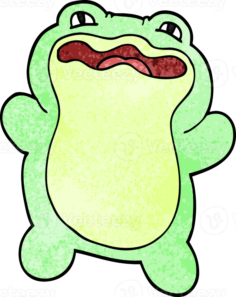 cartoon doodle frog png