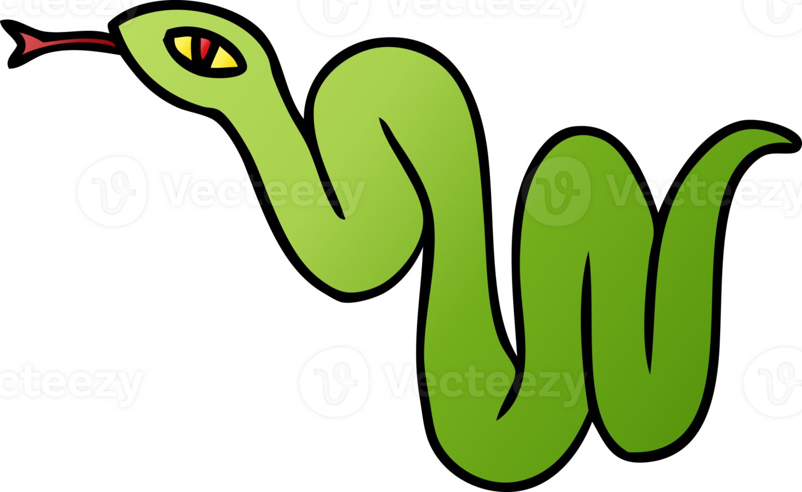 hand drawn gradient cartoon doodle of a garden snake png