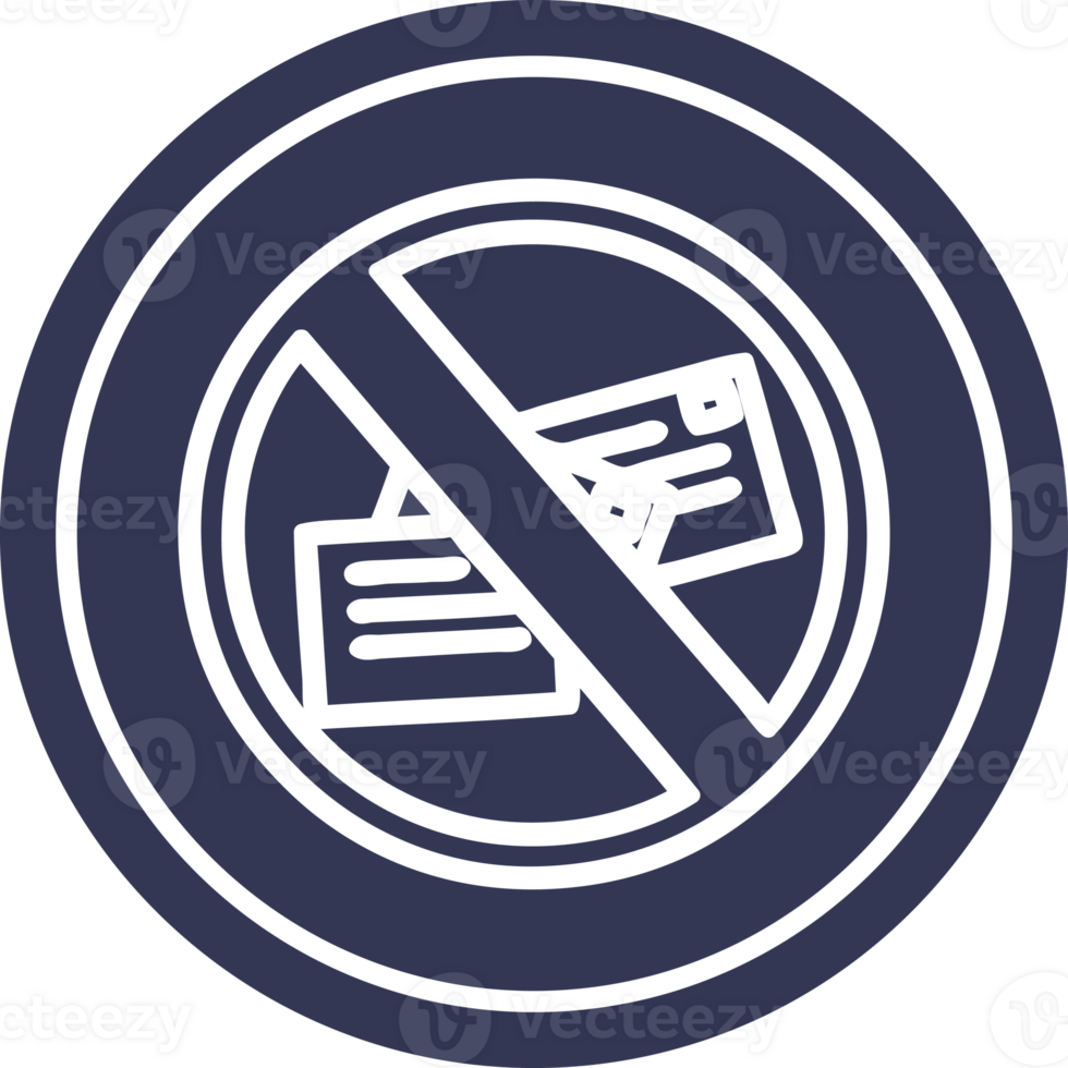 no mail circular icon symbol png