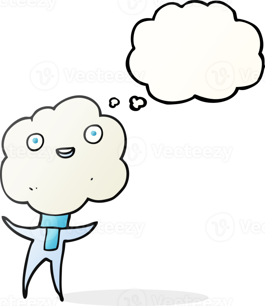 cute cloud head creature png