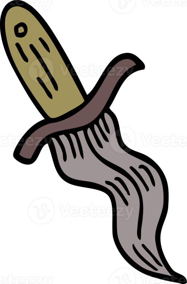 cartoon doodle tattoo dagger symbol png
