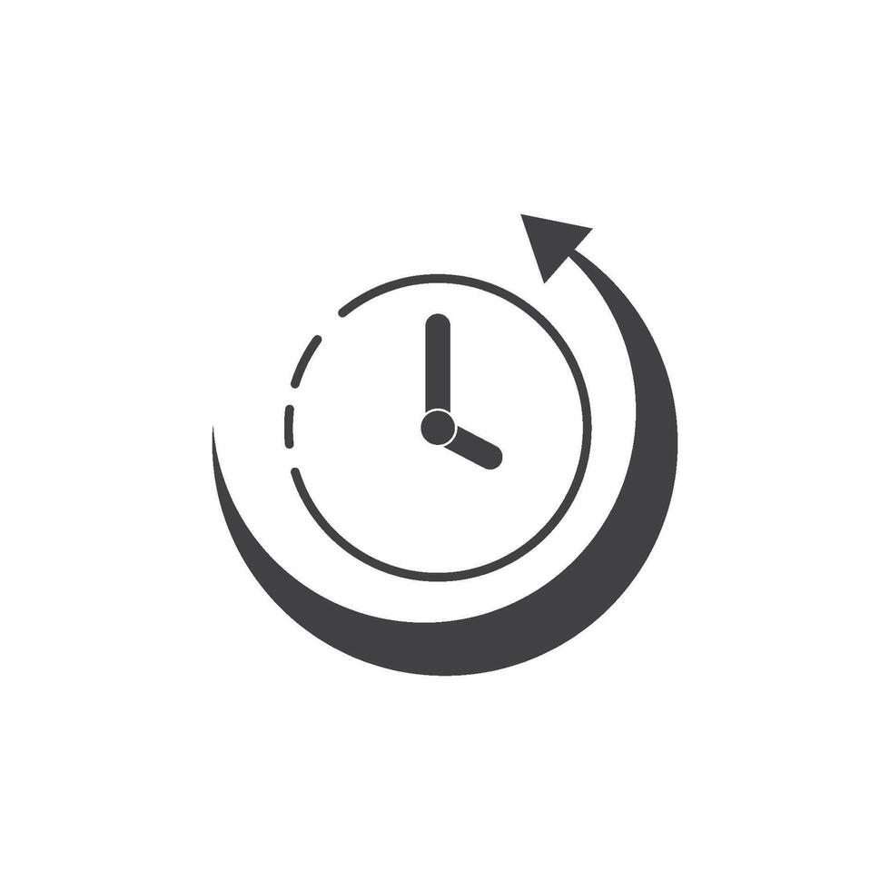 Clock and time icon vector