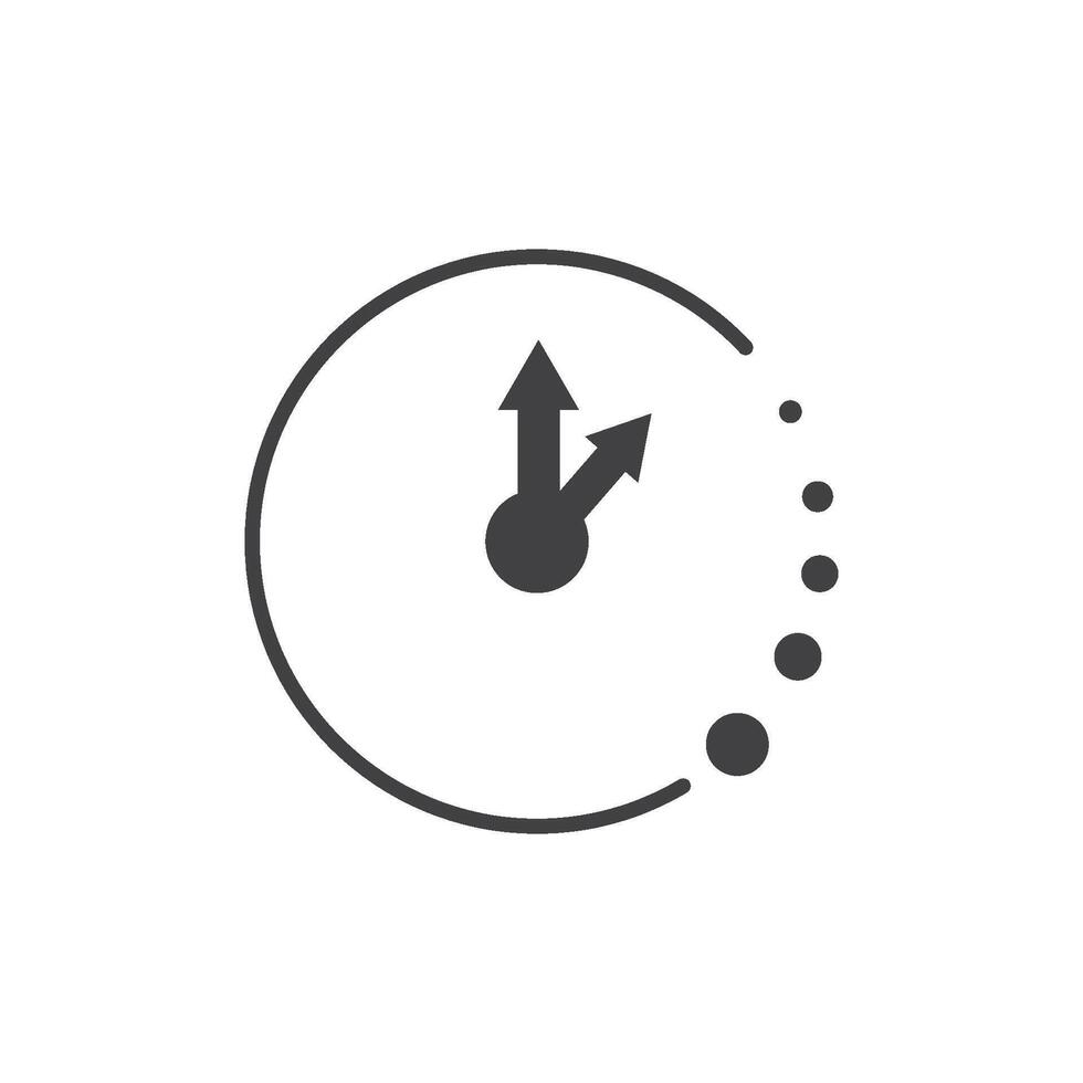 Clock and time icon vector