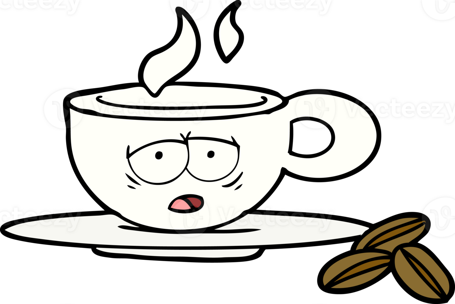 cartoon espresso mug png