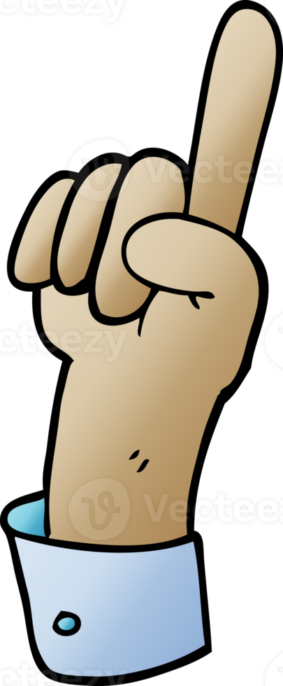 cartoon doodle pointing hand png