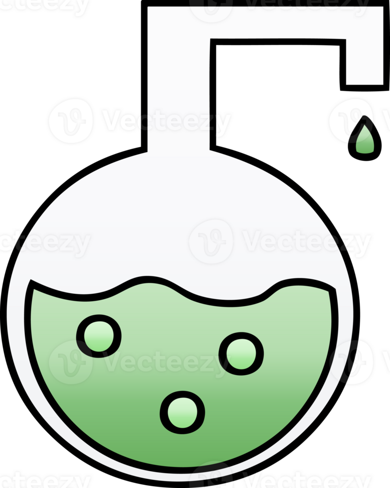 gradient shaded cartoon of a science experiment png