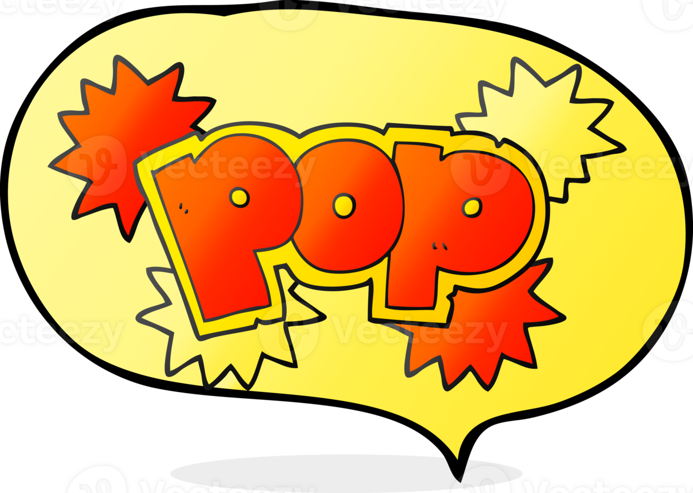 hand drawn speech bubble cartoon pop explosion symbol png