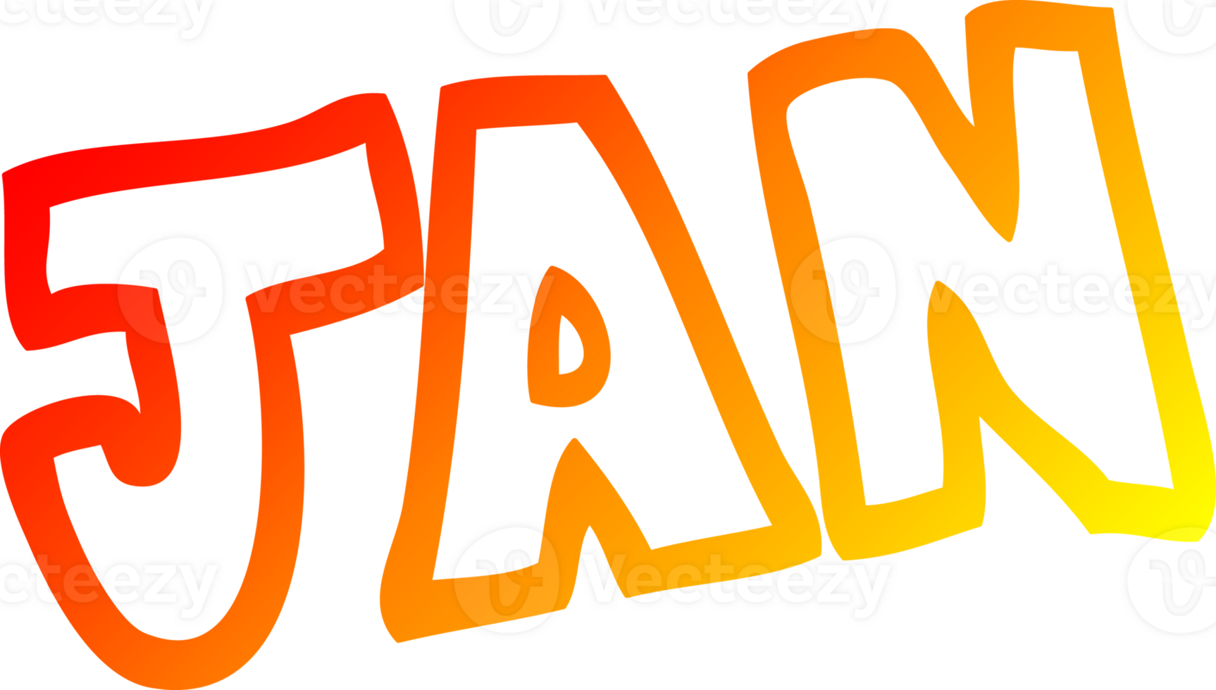 warm gradient line drawing of a cartoon month of january png