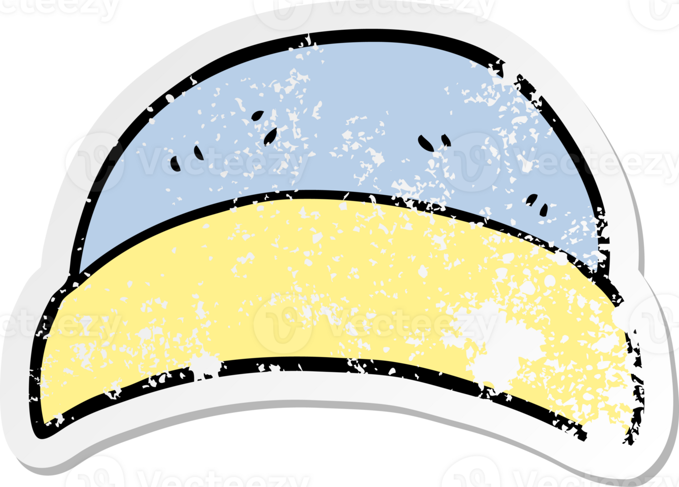 distressed sticker of a cartoon hat png