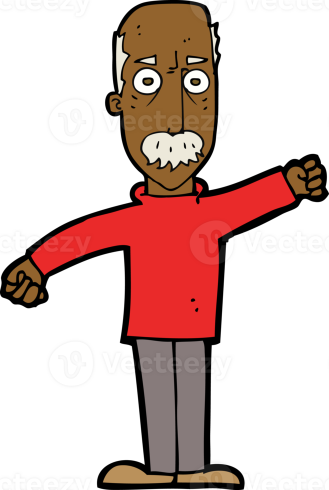cartoon angry old man png