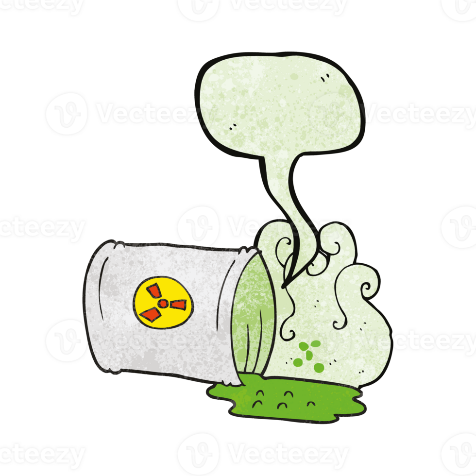 hand speech bubble textured cartoon nuclear waste png