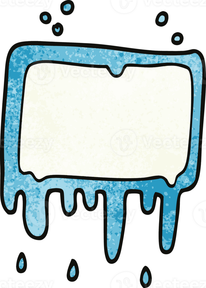 cartoon doodle dripping banner png